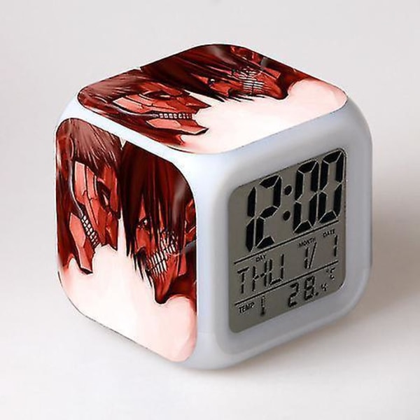 Attack On Titan Colorful Color Changing Gift Creative Alarm Clock Child Alarm Clock Gift Shape-a32