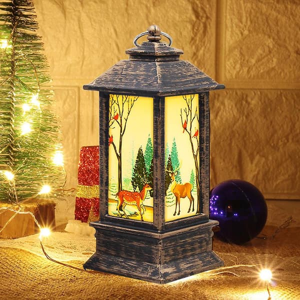 Christmas Decoration Night Light Led Snow Lantern Filled With Water style 2