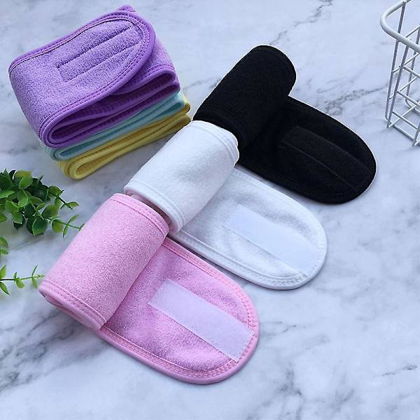 1kpl Naisten Säädettävä Hiuspanta Meikki Pyyhe Hiuskääre Pääpanta Joustava Salonki Spa Kasvohoito Hiuspanta Hiusasusteet Suihkumyssy 1Pcs Black