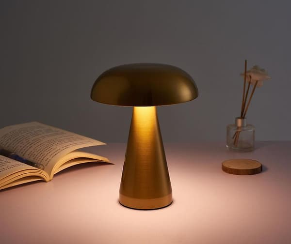 Usb Charging Led Mushroom Table Lamp ,touch Sensor Desk Light Bedroom Restaurant Bar Decor