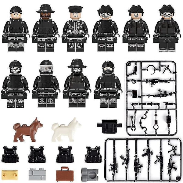 Assembled Building Blocks Military Special Forces Soldiers Building Blocks Dolls Pikemen Weapons