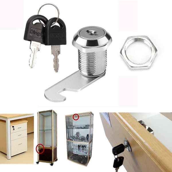 25mm Cam Lock Key Cabinet Lock Cupboard Locks for Drawer Kitchen Cupboard with 2 Keys