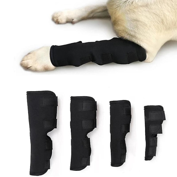 1pc Dog Hock Brace Sleeve Pet Supportive Compression Leg Joint Wrap Protector L