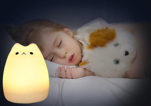 Cat Lamp, Remote Control Silicone Kitty Night Light For Kids Toddler