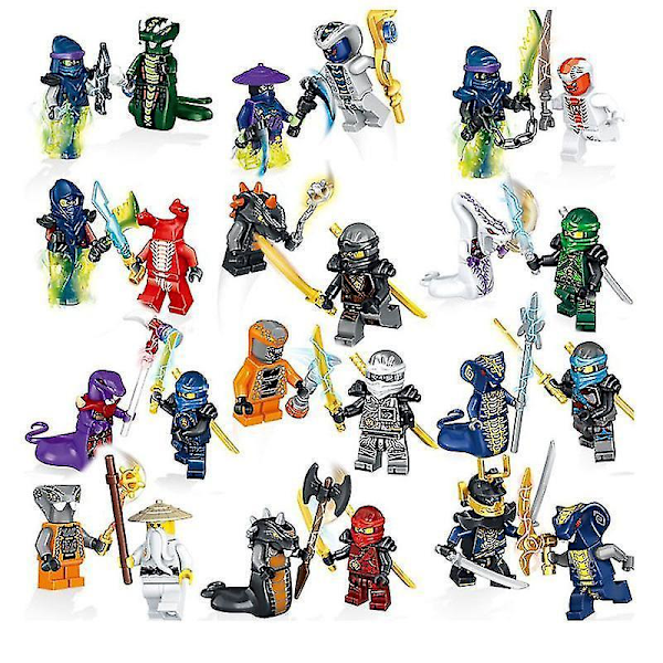 24 Minifigures Phantom Ninja Vs Python Monster Tribe Assembled Building Blocks Boy Toys