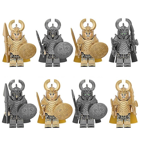 Asgard Warrior Building Blocks Guard Army Children Assembled Building Block Toys 8pcs
