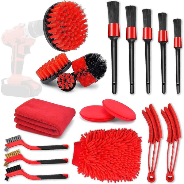 18 Pcs Car Cleaning Tools Kit With Car Detailing Brush Set