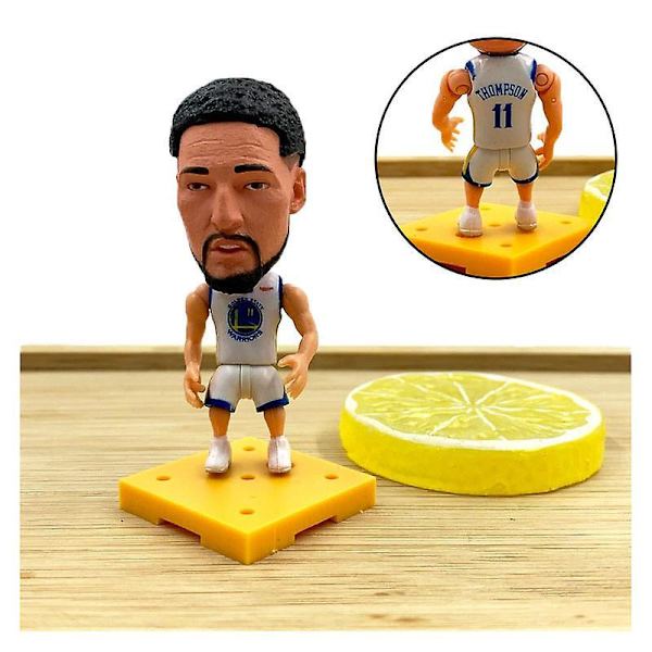 7cm Height Cartoon Style Nba Super Star Action Figures, Doll Toy Assembly, Optional Choice, Diy Thompson 11 White
