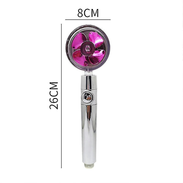 High-pressure Shower Head Water Saving Hand Spray Shower Bathroom Crystal Violet