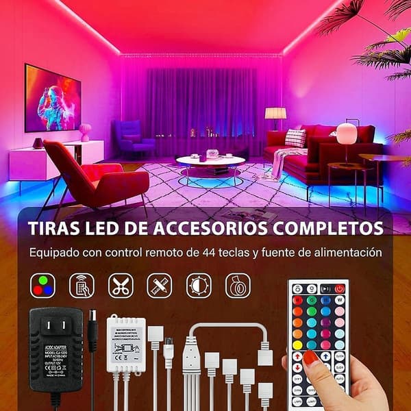 LED Strips Kit med Lys 20 Meter RGB Strips for Soverom