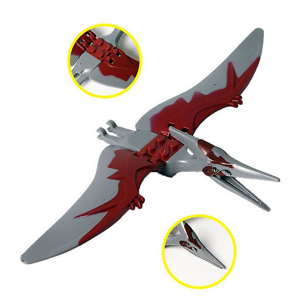 8pcs Dinosaur Building Blocks Pterosaur Triceratops Tyrannosaurus Rex Children Assembled Building Blocks