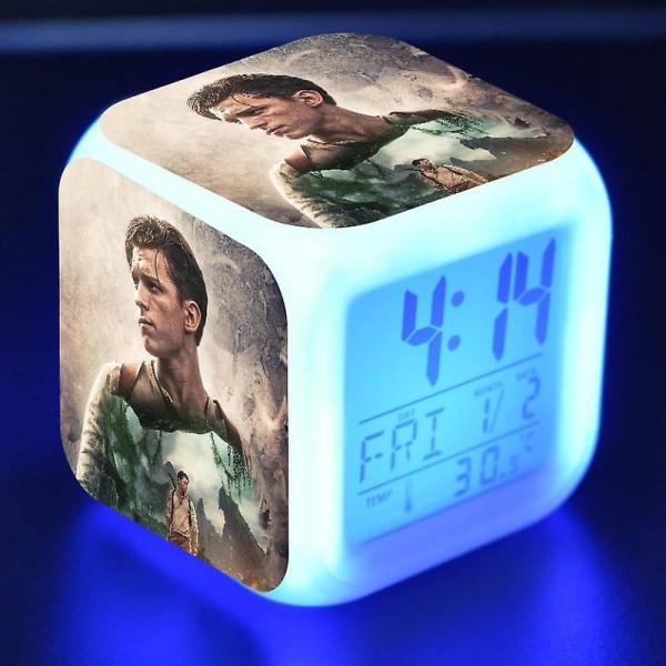 Uncharted Video Periphery Tom Holland Colorful Led Small Alarm Clock-style 16