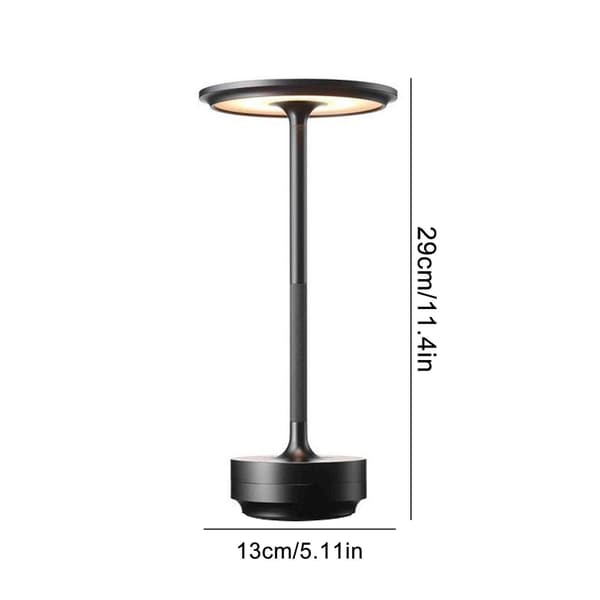 Cordless Table Lamp - Dimmable & Rechargeable Waterproof Desk Light black