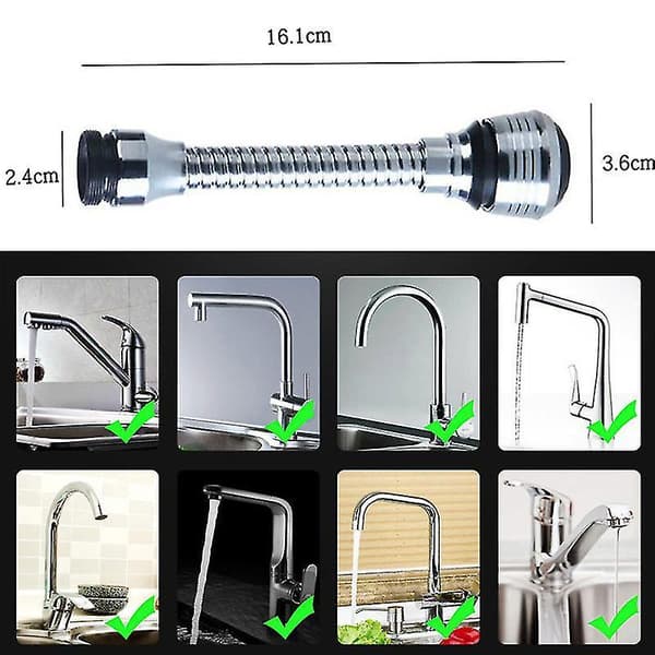 2 Modes 360 Rotatable High Pressure Faucet Extender Kitchen Accessories Long
