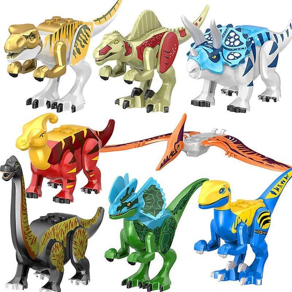 8 kpl Jurassic Dinosaur World minihahmoleluja Type A