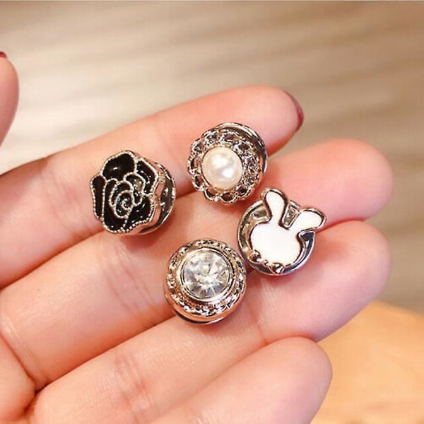 10pcs Prevent Accidental Exposure Buttons Brooch Pins Badge - Plemdea Water Diamond