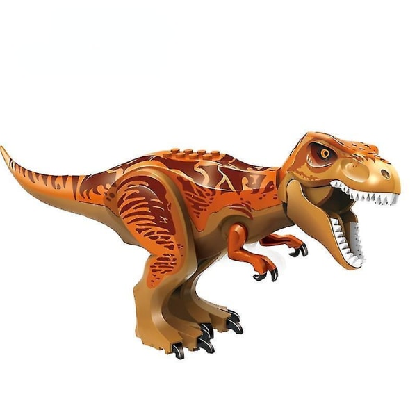 Jurassic World Large Building Block Dinosaur Tyrannosaurus Rex Assembled Toy Puzzle Building Blocks Orange Tyrannosaurus Rex