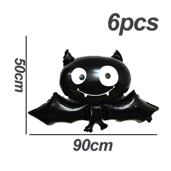 Halloween Bat Foil Balloon, Reusable Black Bat Mylar Balloon Halloween Props Kids Toys