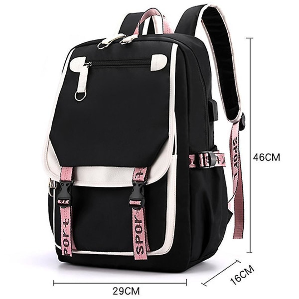 Leisure Backpack Travel Bag Student School Bag For Women And Teenagers Color-5