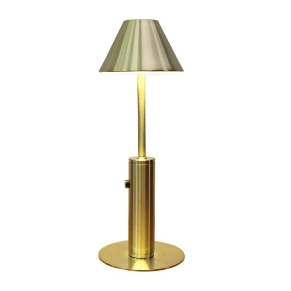 Led Rechargeable Bar Table Lamp Decorative Atmosphere Lamp Three-tone Light Touch Switch Table Lamp Gold
