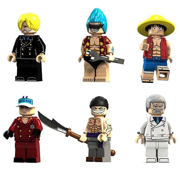 14 Pcs Luffy Ace Whitebeard Nami Franky Brook Sabo Action Figures Building Blocks Minifigures Desktop Decor