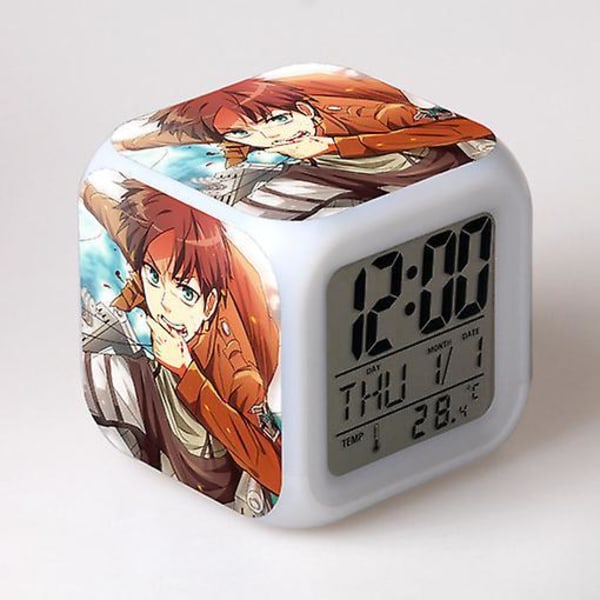Attack On Titan Colorful Color Changing Gift Creative Alarm Clock Child Alarm Clock Gift Shape-a38