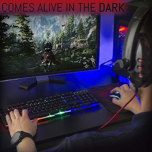 Gaming Keyboard Usb Rgb Wired Rainbow Keyboard, Specially Designed For Gamers