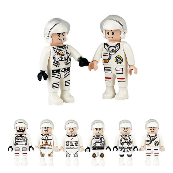 Space Astronaut Building Blocks Minifigure Toys Assembling Toys 6pcs