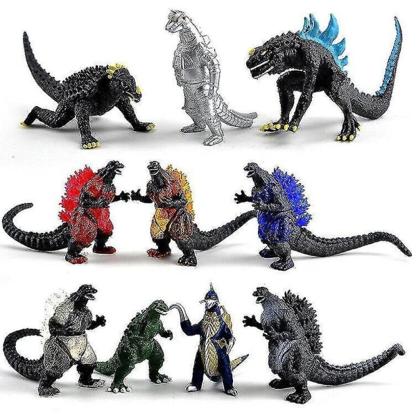 Godzilla 2 King Of The Monster Shin Kaiju Gigan Ghidorah 10pc Toy Figures Sets A
