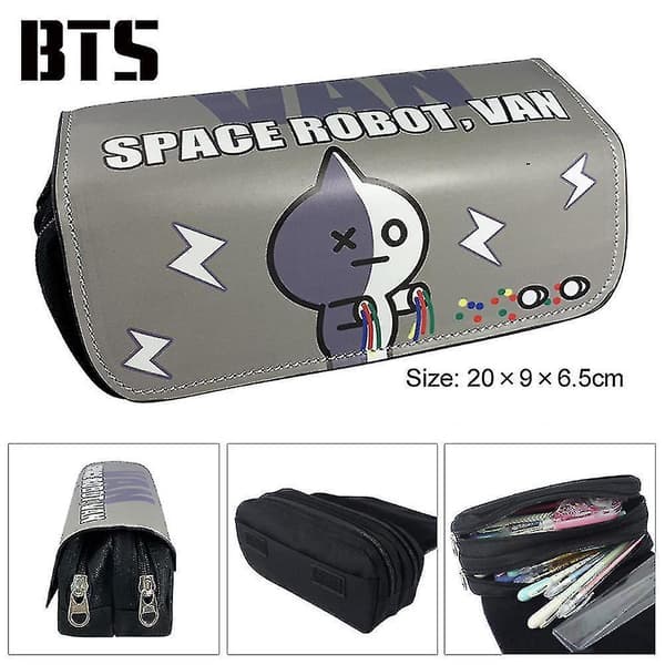 Bts Children Double-layer Pencil Case Large Capacity color-6