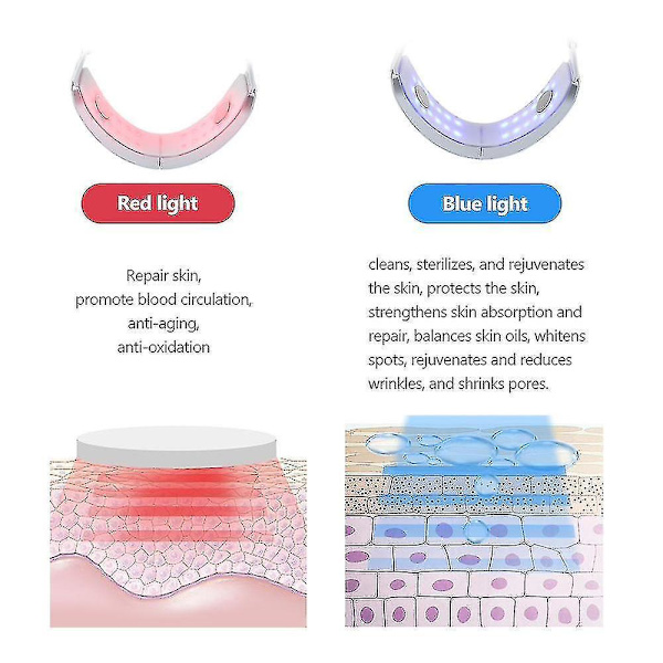 Facial Massage Machine V Facial Beauty Machine Wireless Remote Control Ems Color Light Vibration