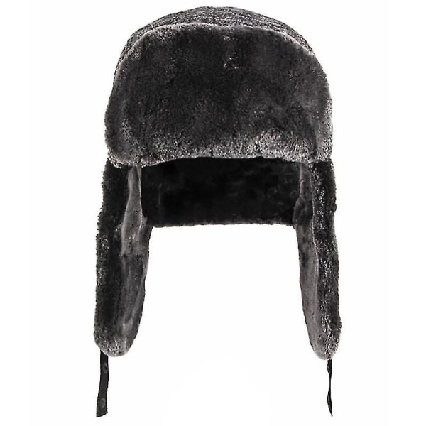 Winter Trapper Hat For Men Women, Trooper Hat For Skiing With Mask Black