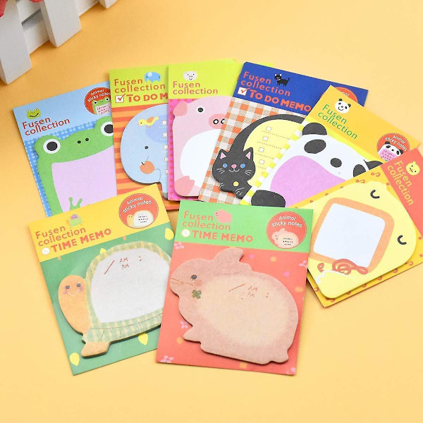 Cartoon Sticky Notes Self Sticky Notes Cute Animals Shaped Sticky Notes For Students Home Office Roommates Gifts 8Pcs