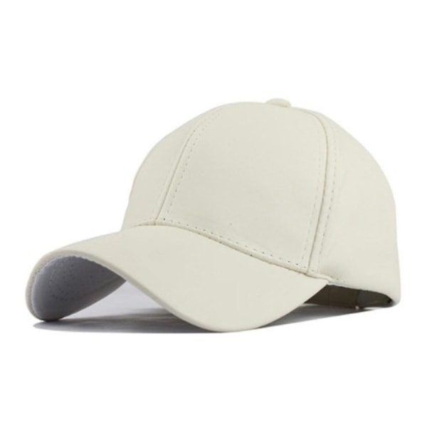 men Women Pu Leather Baseball Cap Snapback Hip-hop Sports Casual Adjustable Hat