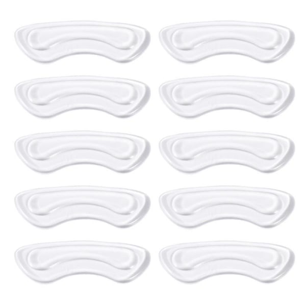 10pcs Heel Cushion Silicone High Heel Pads Clear Gel Heel Shoe Grips Liner Self- Adhesive Shoe Insoles Foot Care Protector For Women Lady