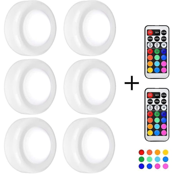 Closet Lamp Closet Lamp Led Remote Control Dimmable Kitchen Lamp Cabinet Light Wall Sconce By Battery (6 Pack)