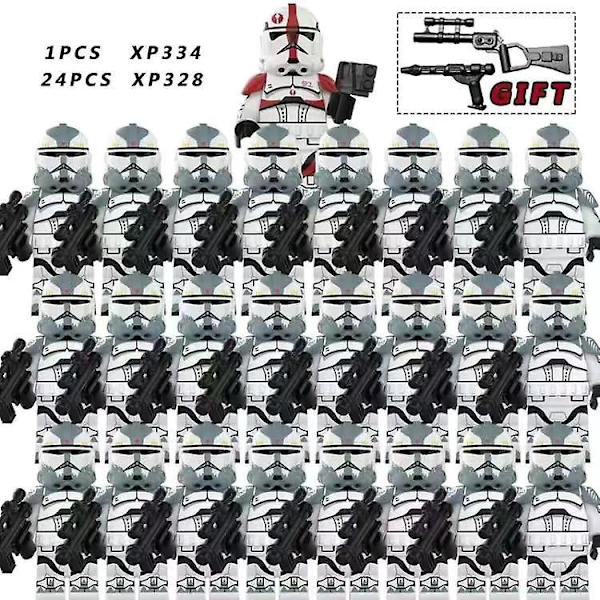25 stk. Star Wars The 322/501st Legion Mandalorian Sith Trooper Clone Warrior Hjelm Minifigur Byggelegetøj Star Troopers-16