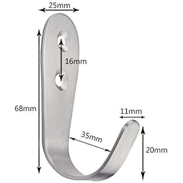 6pcs Coat Hooks Door Wall, Single Metal Coat Hooks, Coat Hook Wall