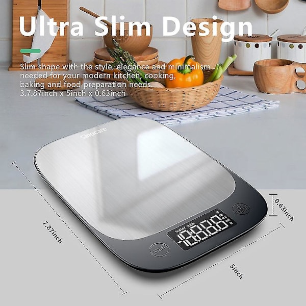 Sinocare 5kg Household Weights Scale Led Electronic Kitchen Scale Food Scale Baking Measurement Accurate Support Ios Android High Quality