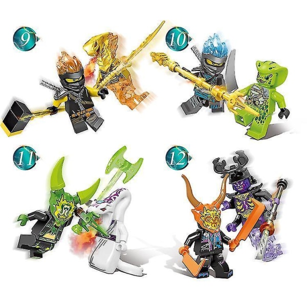 48 Phantom Ninja Minifigures Vs. Basilisk With Weapons Childrens Educational Assembling Building Blocks Toys