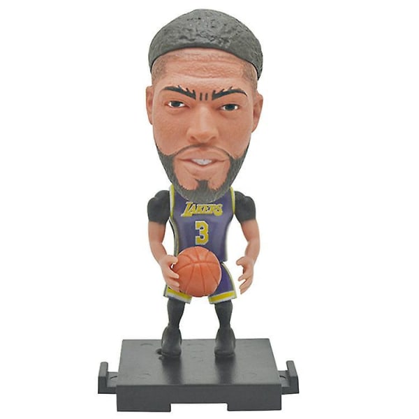 7cm Height Cartoon Style Nba Super Star Action Figures, Doll Toy Assembly, Optional Choice, Diy David 3 Purple