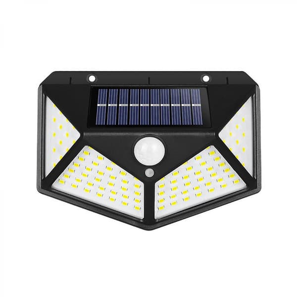 Solar Lights Outdoor, 100led/3 Modes 270 Lighting Angle Motion Sensor Security Lights, Ip65 Waterproof Wall Lights, Bright For Backyard Garden Pa 2PC