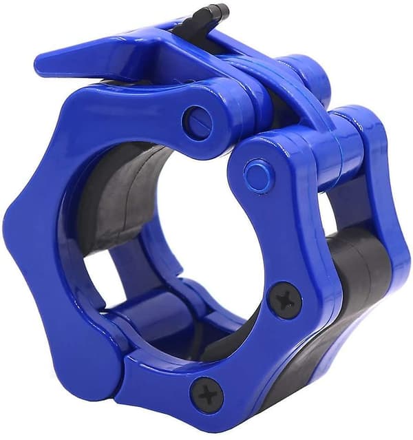 Weight Bar Collars, Locking 2 Inch Barbell Clamps Blue