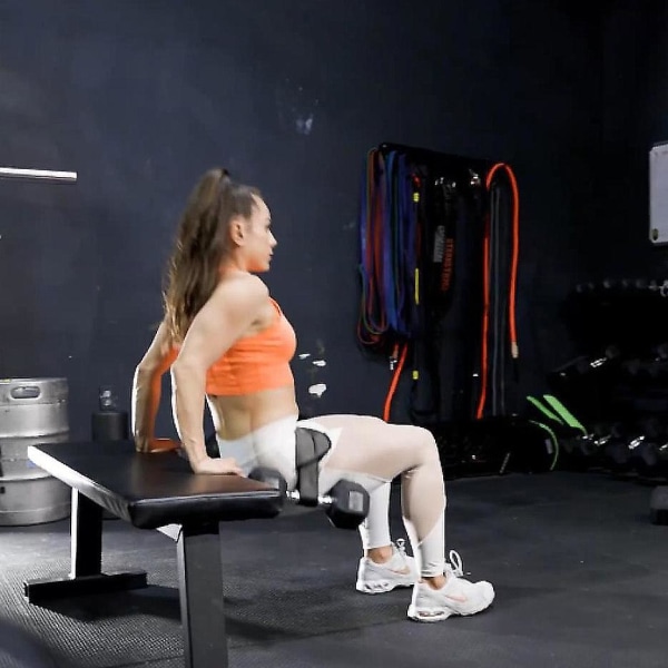 Hip Thrust Belt Glute Bridge Pad Butt Workout With Dumbbells Kettlebells For Lunges Reverse Squat Bodybuilding Black