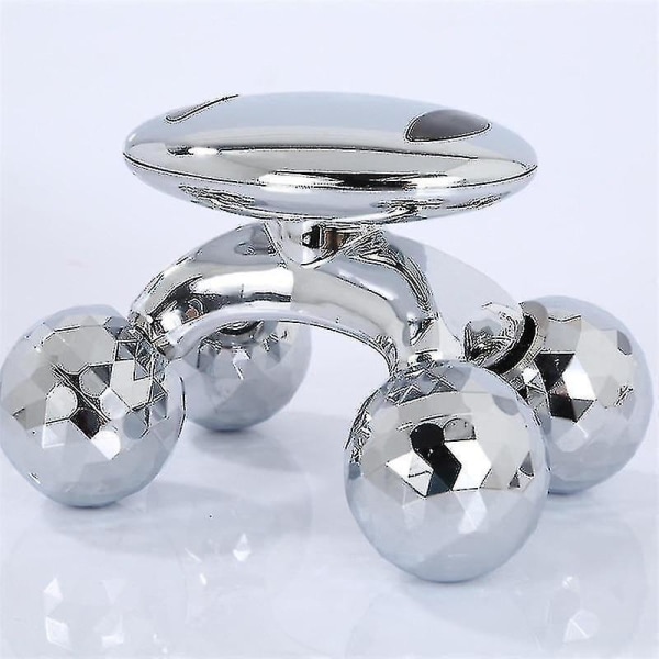 4d Roller Massager Solar Micro Shaping Anti Cellulite Roller Beauty Care|massage Roller(silver)