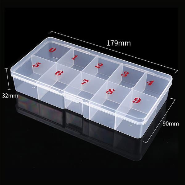 500 Pcs Transparent Nail Piece Art Fake Nails Tips 10 Different Sizes