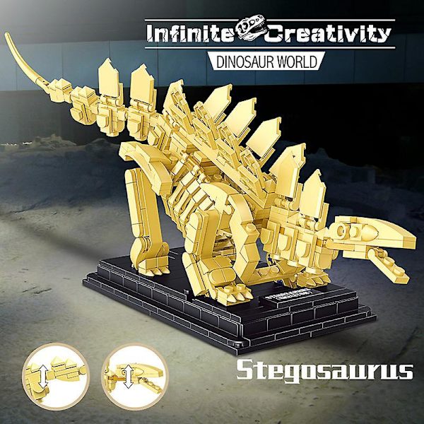 Jurassic Dinosaur Fossiler Byggeklosser T-rex Mosasaurus Triceratops Velociraptor Dyreleker Julegaver Barn Gutter Uten Original Esken