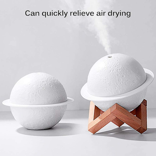 2 In 1 Moon Lamp & Humidifiers 3d Led Night Light Oils Diffuser For Bedroom Kids Gift 200ml