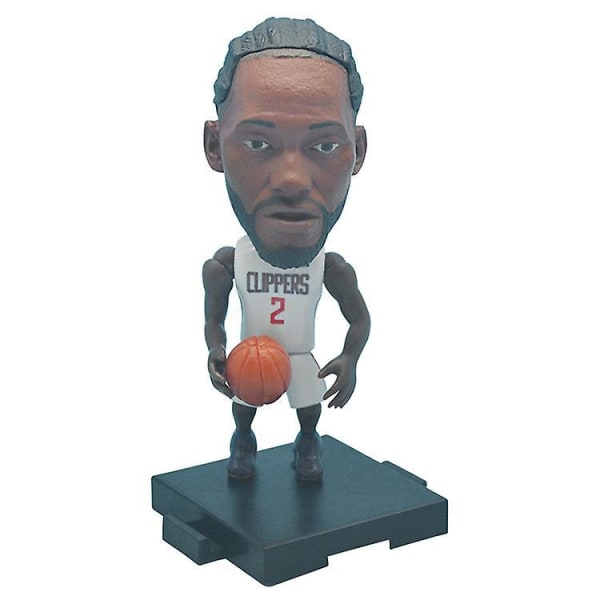 7cm Height Cartoon Style Nba Super Star Action Figures, Doll Toy Assembly, Optional Choice, Diy Leonard 2 White