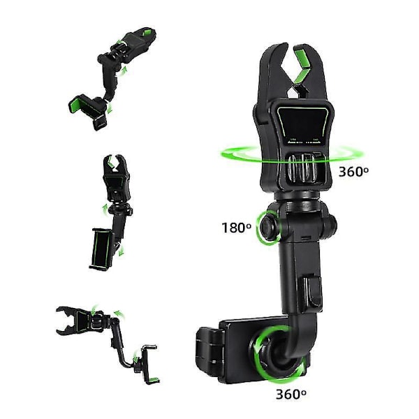 Car Mobile Phone Holder Rearview Mirror Mobile Phone Holder Ar Navigation Universal Car Headrest Mobile Phone Holder green